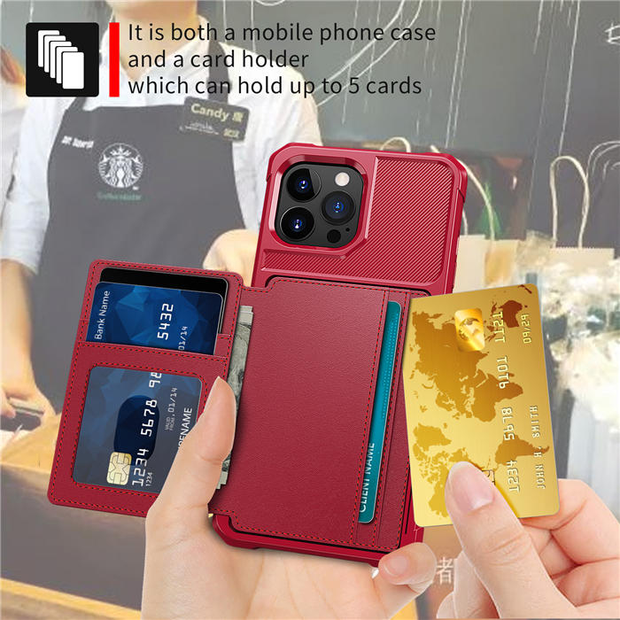 Kickstand Card Holder PU Leather Coated TPU Phone Case