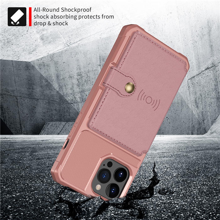 Kickstand Card Holder PU Leather Coated TPU Phone Case