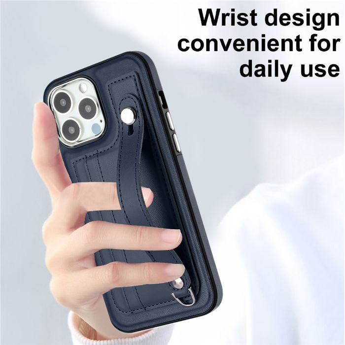 Wrist Design Card Holder TPU + PU Leather Phone Case