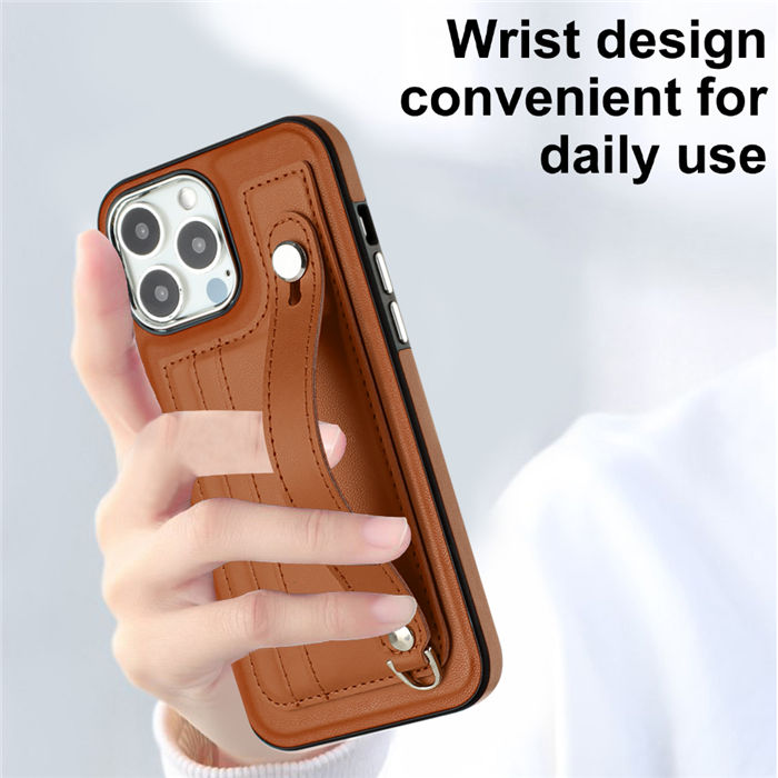 Wrist Design Card Holder TPU + PU Leather Phone Case