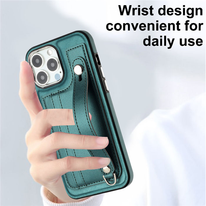 Wrist Design Card Holder TPU + PU Leather Phone Case