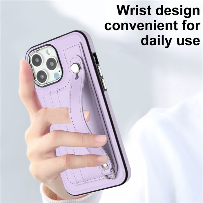 Wrist Design Card Holder TPU + PU Leather Phone Case