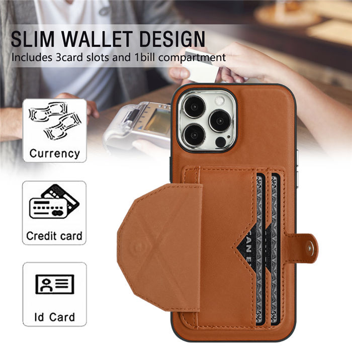 Silm Wallet Design Kickstand Card Holder Phone Case