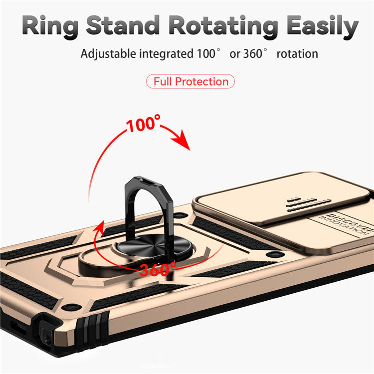 Hybrid Rugged Samsung Galaxy S22 Ultra Kickstand Case Gold