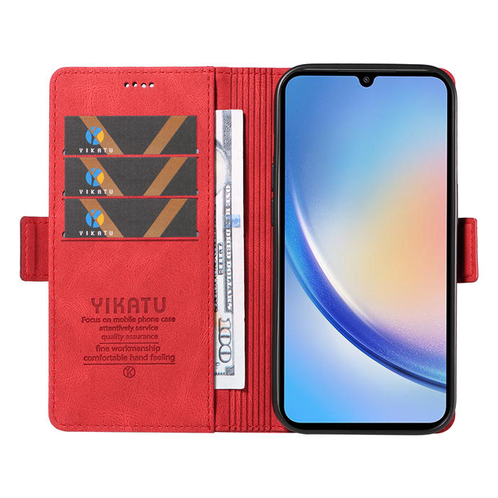 YIKATU Samsung Galaxy A34 5G Wallet Kickstand Case