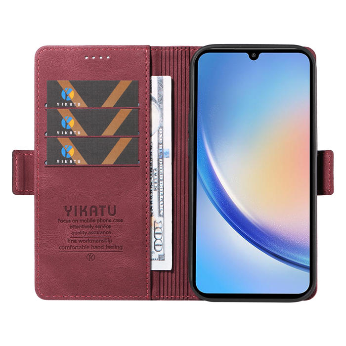 YIKATU Samsung Galaxy A34 5G Wallet Kickstand Case