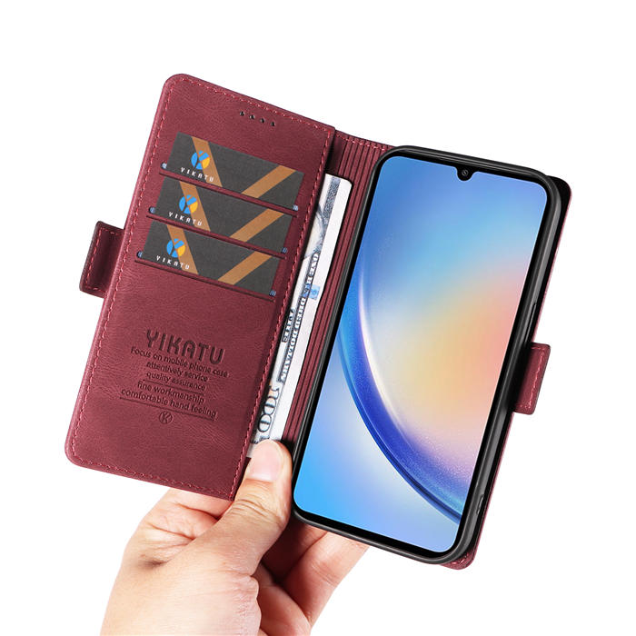 YIKATU Samsung Galaxy A34 5G Wallet Kickstand Case