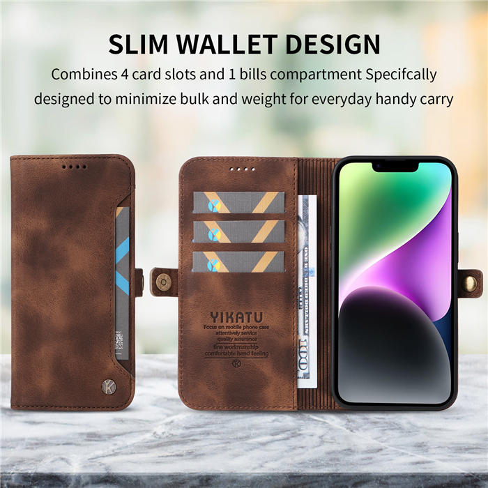 YIKATU Wallet Magnetic Stand Phone Case