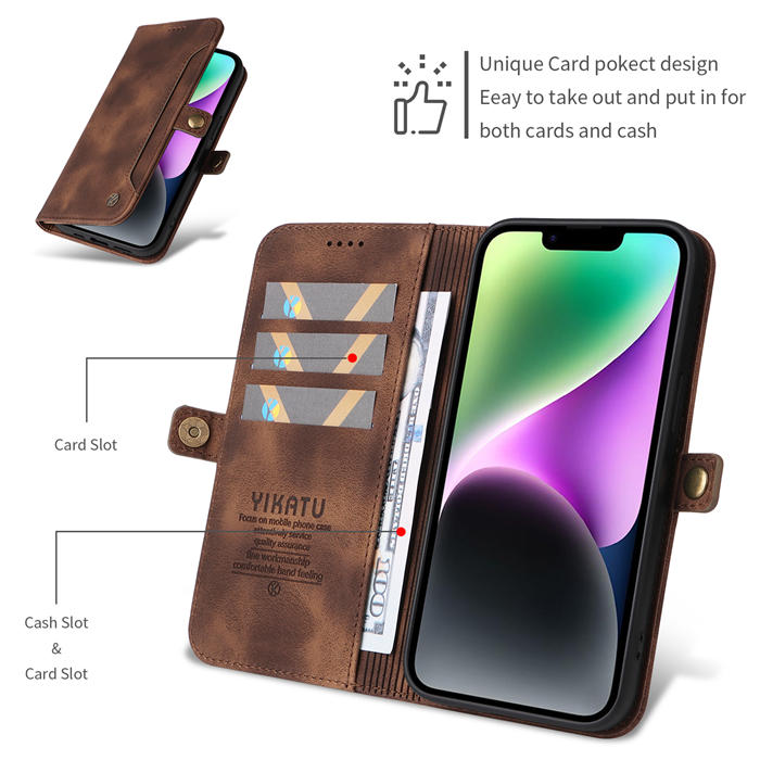 YIKATU Wallet Magnetic Stand Phone Case