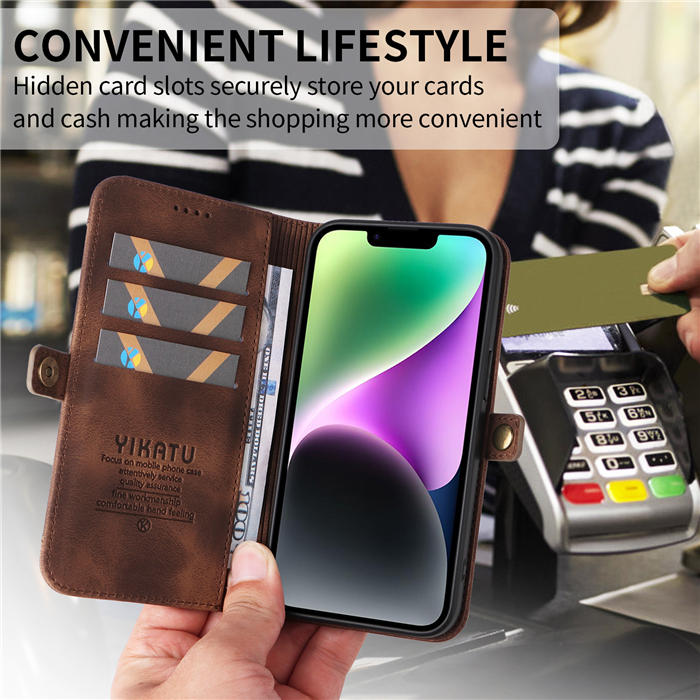 YIKATU Wallet Magnetic Stand Phone Case