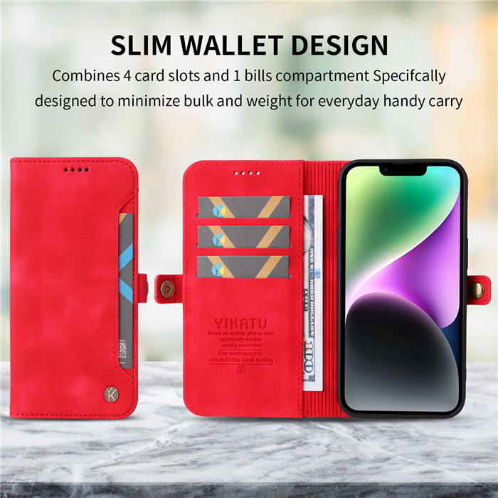 YIKATU Wallet Magnetic Stand Phone Case